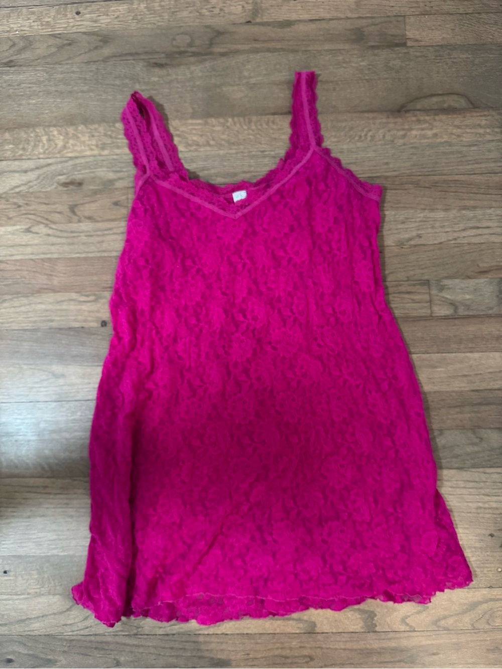 Hanky Panky Lace Slip Dress - Hot Pink